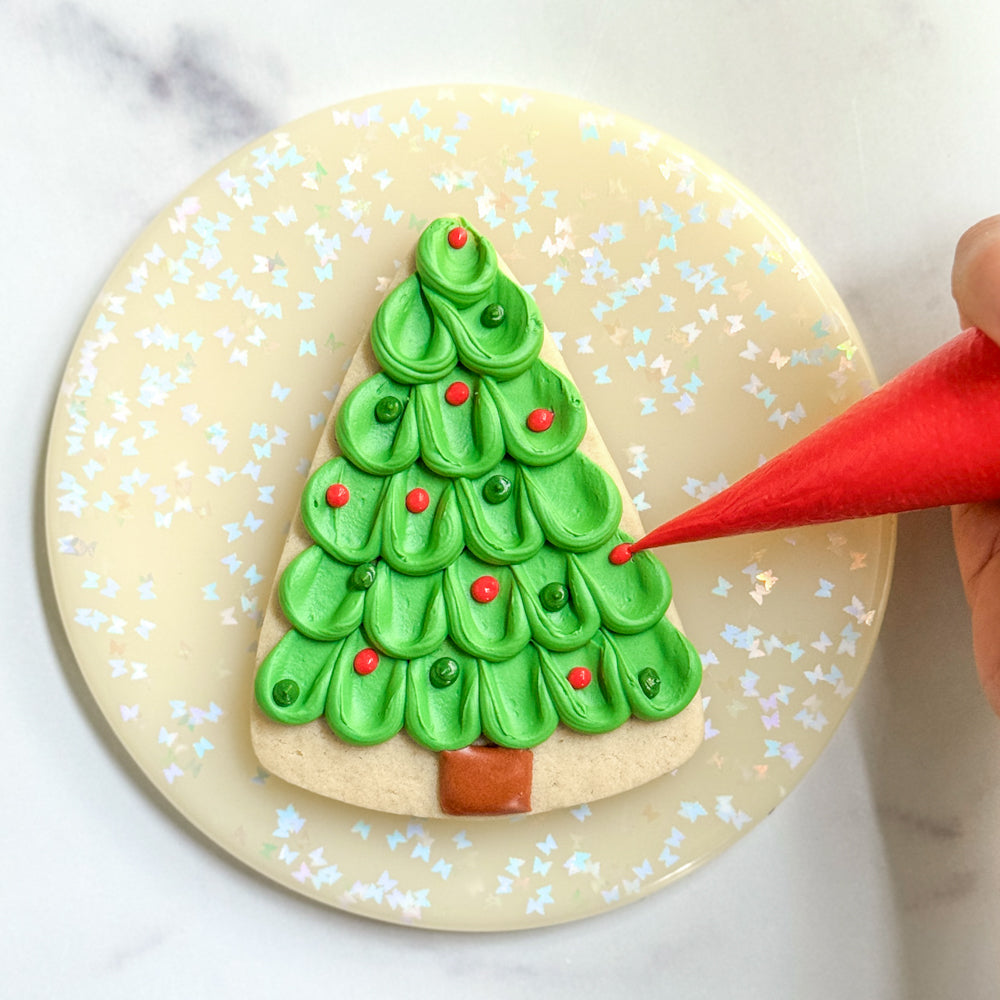 Textured Tree Cookie Decorating Tutorial