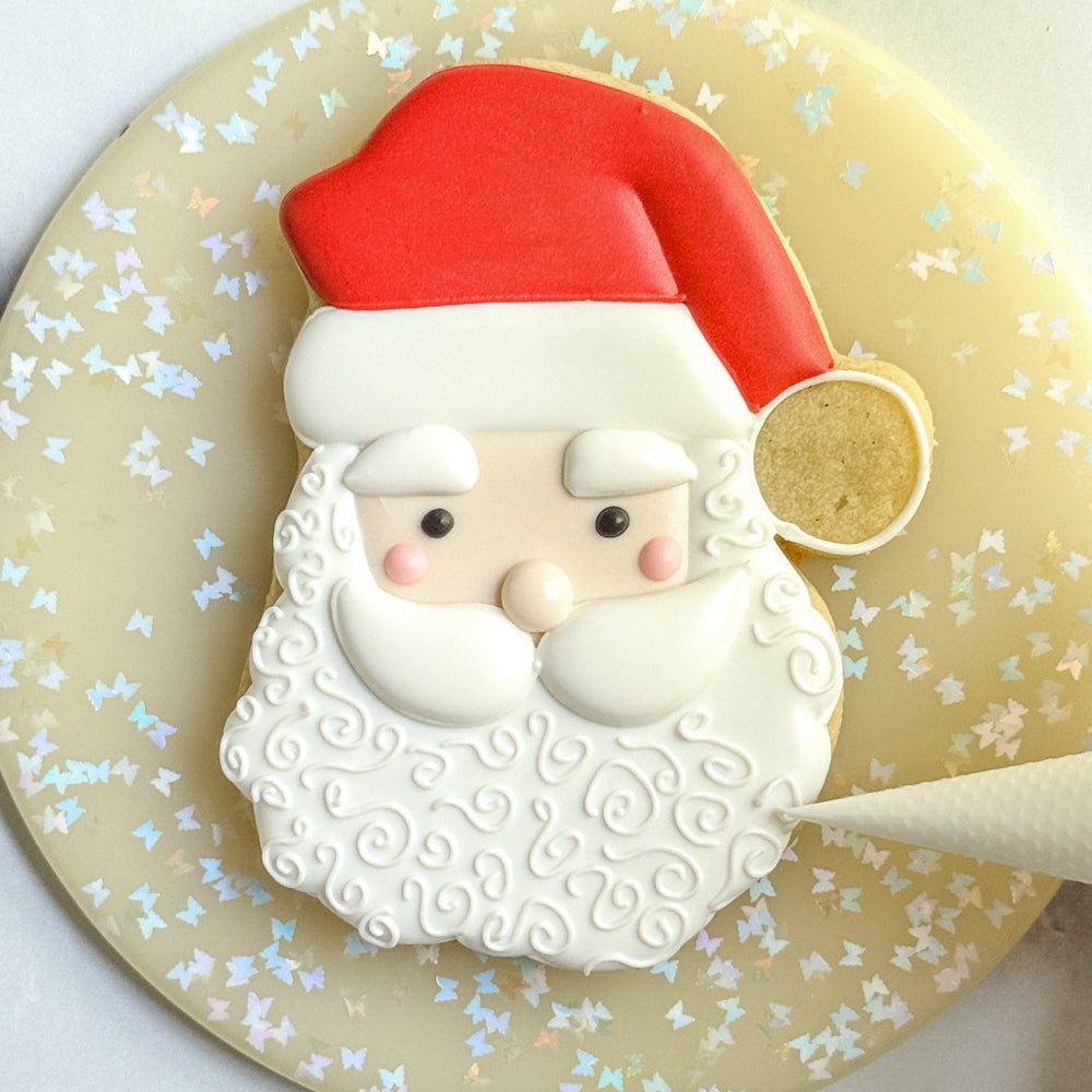 Santa face cookie