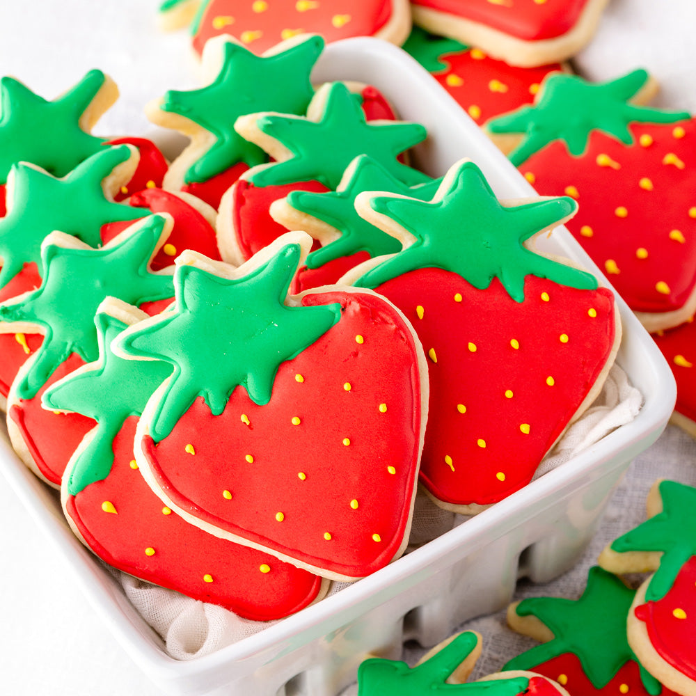 Strawberry shaped cookies