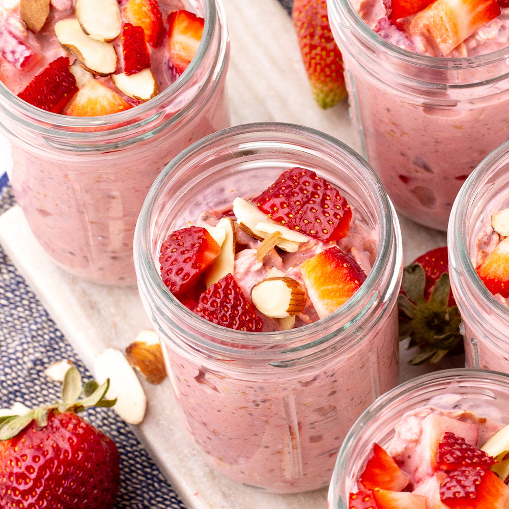 Strawberries & Cream Overnight Oats