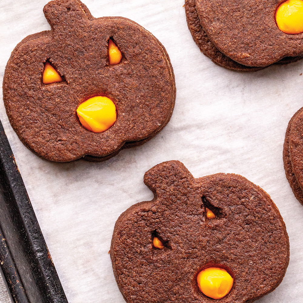 Jack O Lantern Chocolate Sugar Cookie