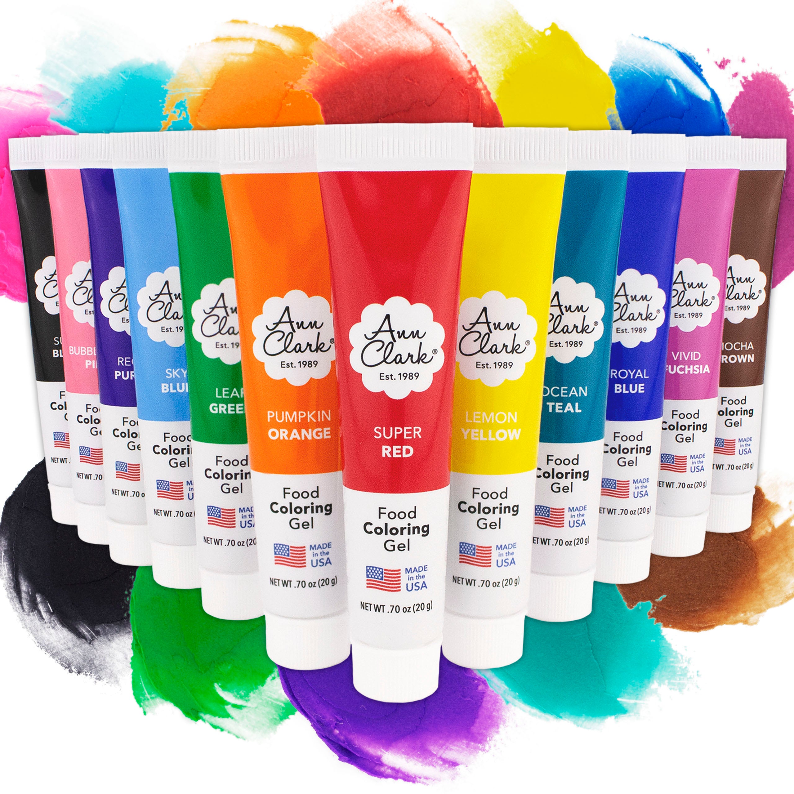 Ann Clark Food Coloring Gel 12-Color Set