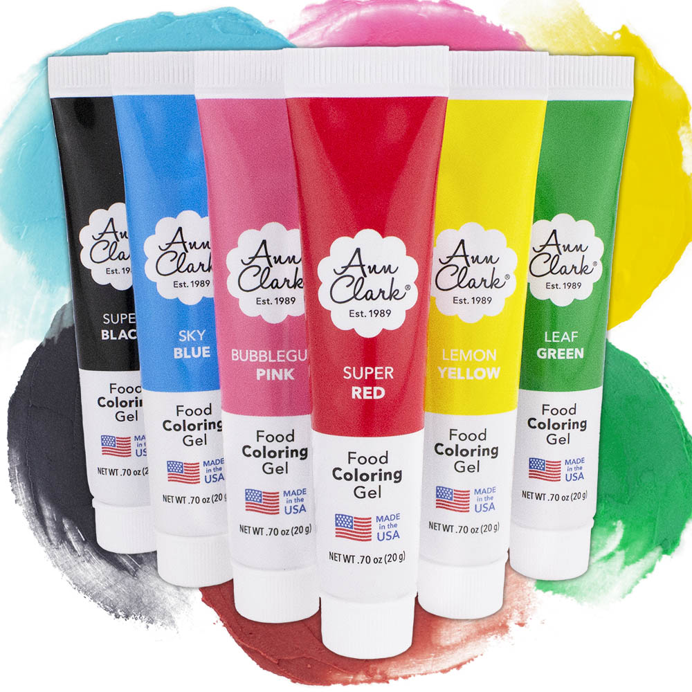 Ann Clark Food Coloring Gel 6-Color Set