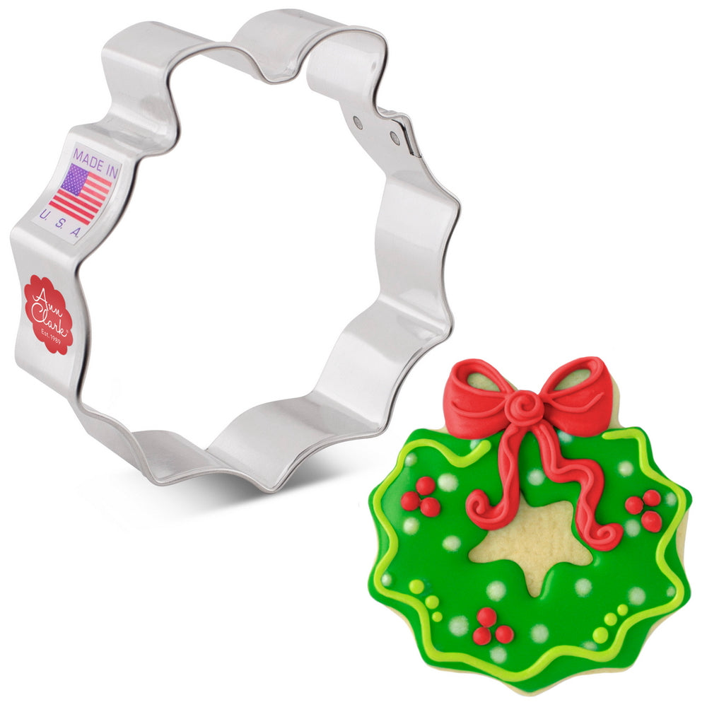Christmas Wreath Cookie Cutter, 3.5"